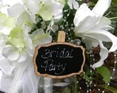 NEW 10 Elegant Chalk Clips OLIVIA by Let's Talk Chalk Wood Chalkboard Labels Chalkboards for Table Numbers Candy Bar Buffet Signs Label