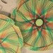 Green Super Nova Spirograph Earrings