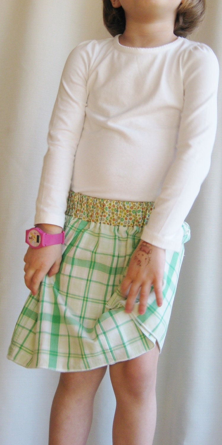 50% OFF Little Collegiate Upcycled Skirt Little Girls Size 4-7 OOAK