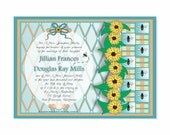 Sunflowers Wedding Invitation Suite: 5x7 Invitation, RSVP Card, Envelopes