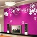 Vinyl Wall Decal Flower decal butterfly decal kids decal white flower decal baby nursery room decor girl -Beautiful Flower With Butterfly