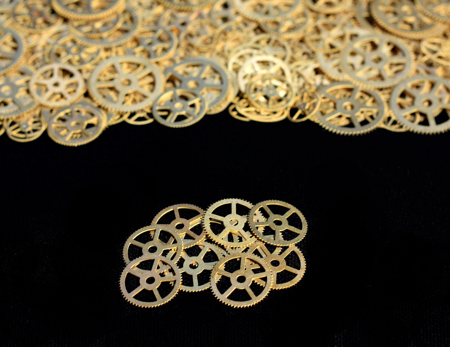 10x BRASS - 3/4 Inch (19mm) SteamPunk Gears