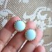 Blue Wedding Earrings Pale Blue Light Blue Gold Studs Earrings Bridal Jewelry Bridesmaids Gift Earring Sets