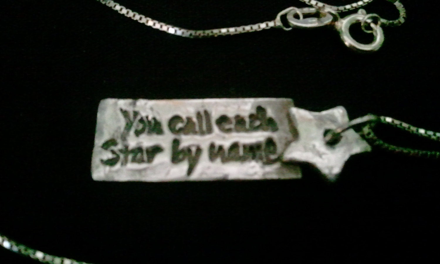 God Calls Each Star by Name, Handmade Artisan Christian Jewelry Necklace