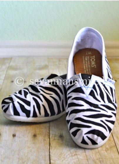 Zebra Painting for your TOMS Shoes