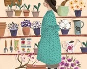 The Flower Shop A4 Archival Art Print