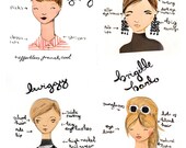 60s Style Icon Series 4 x A5 Archival Art Prints