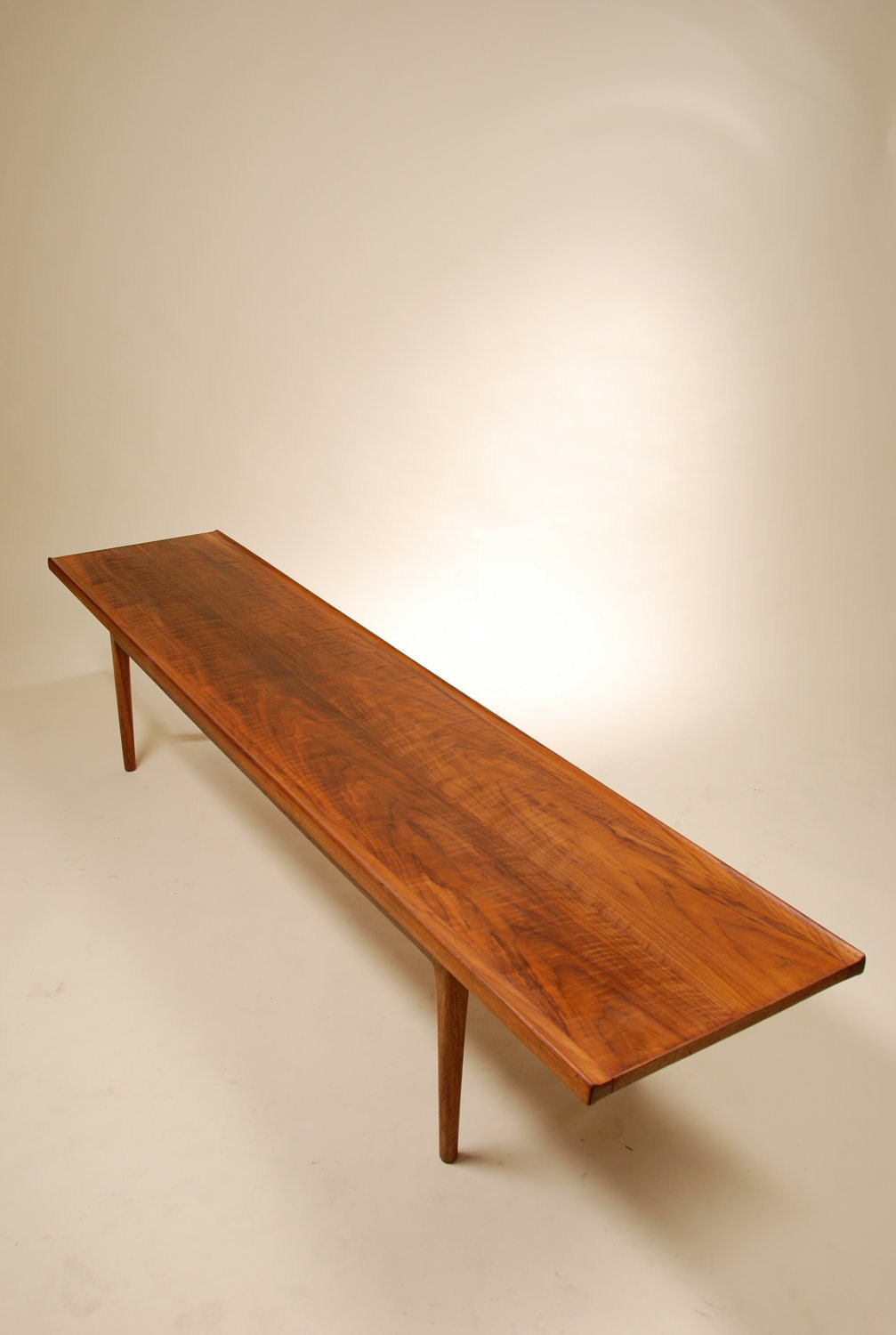 Mid Century Walnut Bench Coffee Table by Kipp Stewart for Drexel