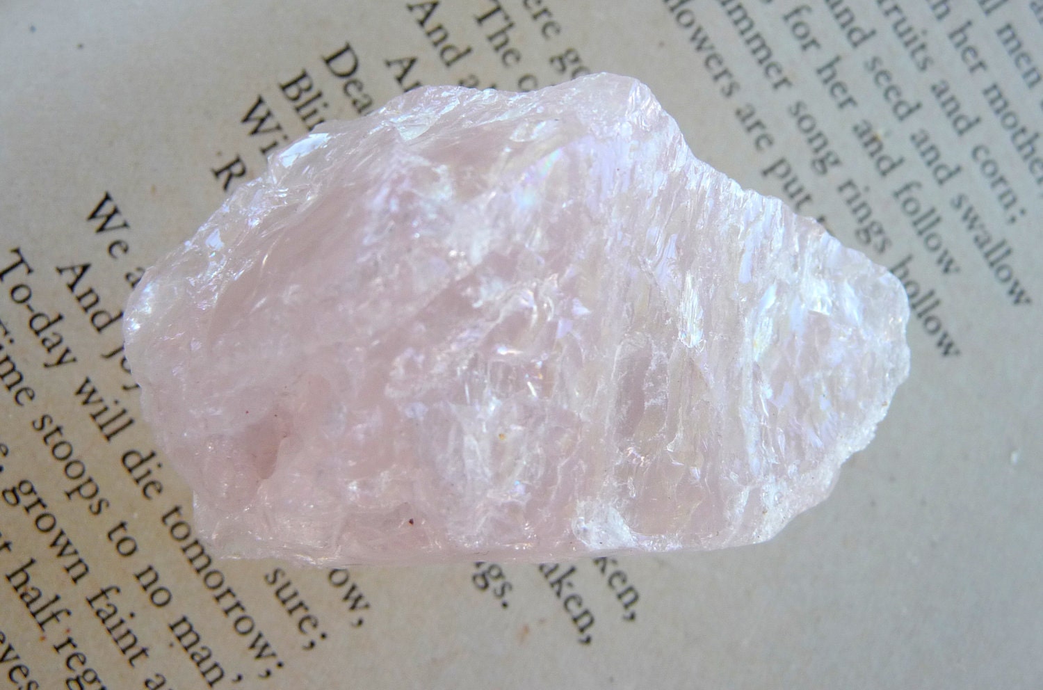 Natural Pink Rose Quartz Crystal Gemstone Rock Knobs