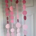 Paper Garland, Pink Decorations, Weddings, Bridal Shower, Baby Shower, Birthday Party, Room Decoration
