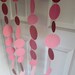Paper Garland, Pink Decorations, Weddings, Bridal Shower, Baby Shower, Birthday Party, Room Decoration