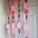 Paper Garland, Pink Decorations, Weddings, Bridal Shower, Baby Shower, Birthday Party, Room Decoration