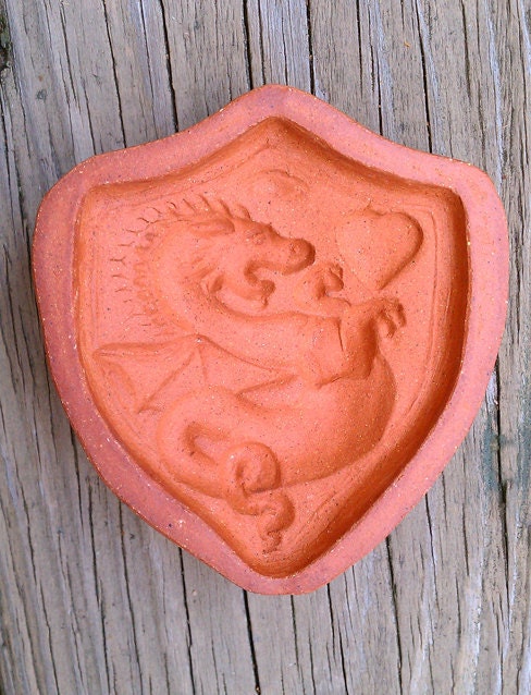 Stoneware Dragon Shield Cookie Mold