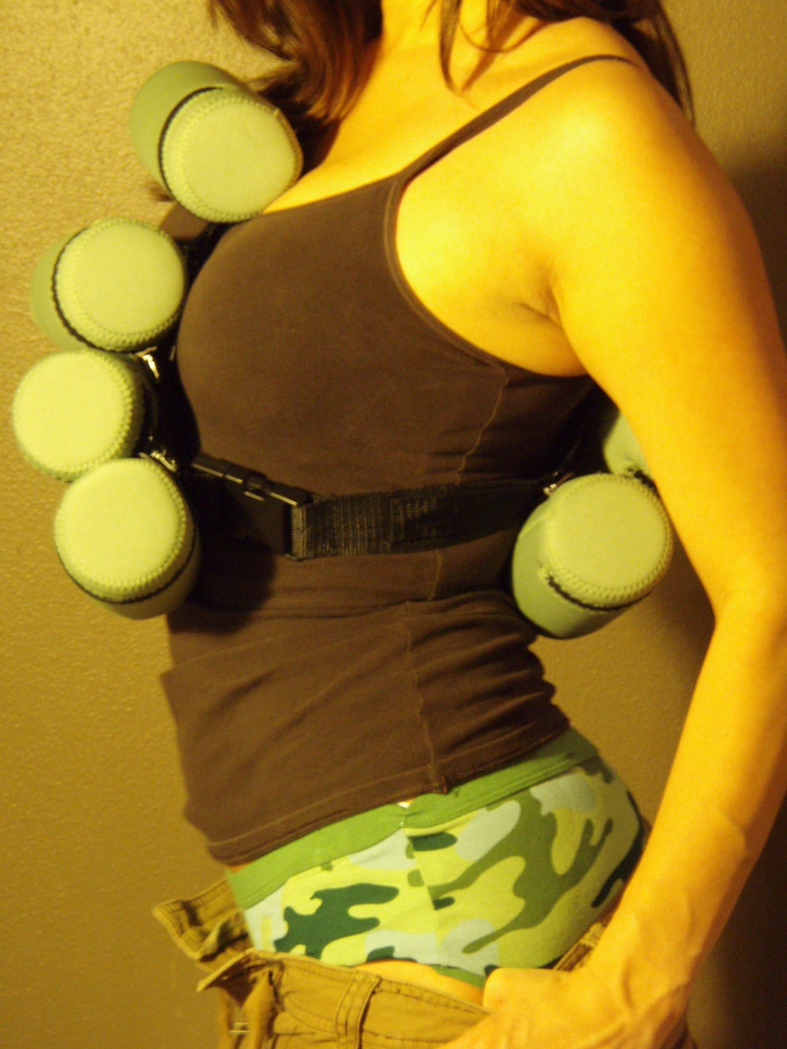 Can Grenade clippable zippable can koozie coolers (6-pack and belt)
