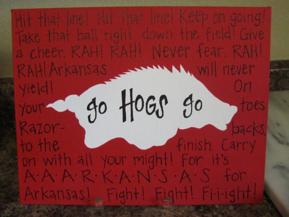 Arkansas Razorback Fight Song Canvas Painting