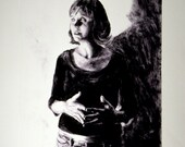 Figure Study - Large Monoprint by Nicole Marie Smith