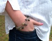 Handcrafted Gemstone Beaded Wire Wrapped Bracelet