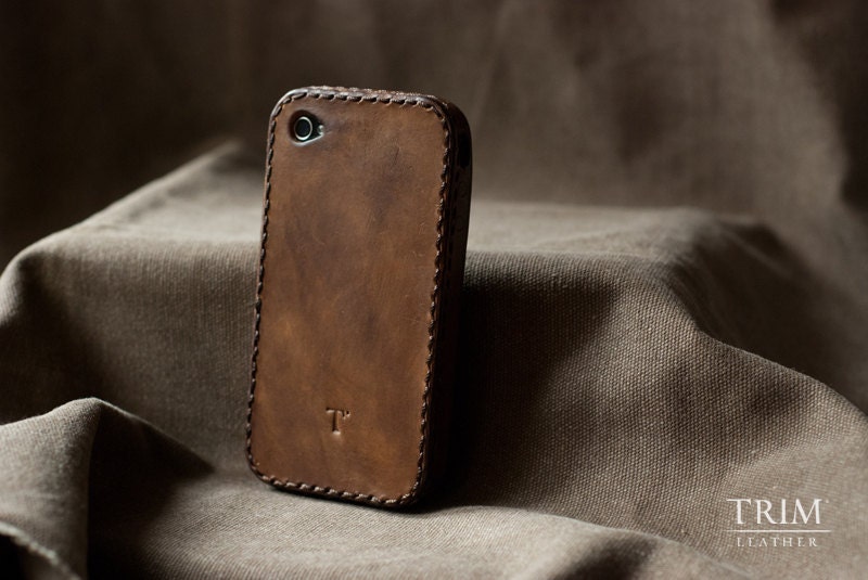 iPhone 4 4S leather bumper case