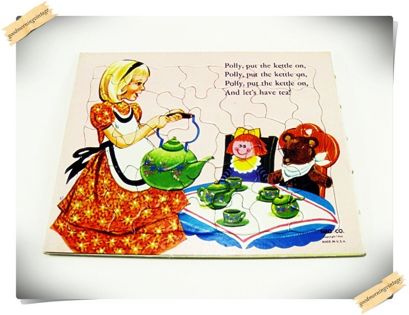 Polly Put The Kettle On 1966 Sifo Puzzle