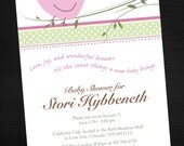 Bird Theme Baby Shower Invitation Matches Pottery Barn Kids Penelope Nursery Bedding Il_170x135