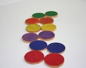 Color Wheel Matching game, Primary Secondary and Tertiary Colors, Matching Memory Wooden Tile Game