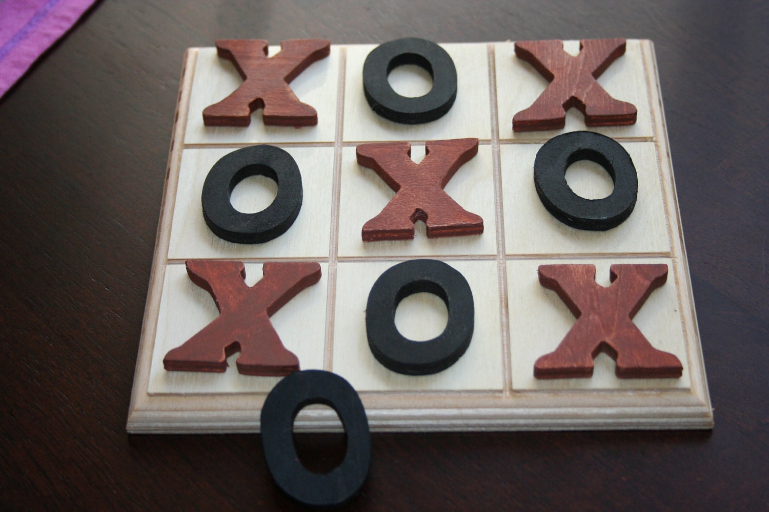 New Tic Tac Toe Wooden Game, Eco Friendly Game in black and brown
