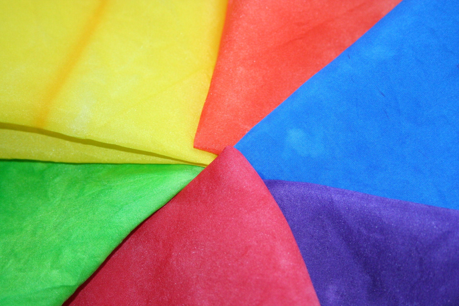 Perfect Play Silk Set, Set of 6 11" x 11", Primary and Secondary Colors, waldorf toy
