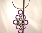 Japanese Diamond Chainmaille Keychain Purple