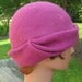 Flapper hat, purple wool felt 20s retro upcycle recycle repurpose OOAK eco