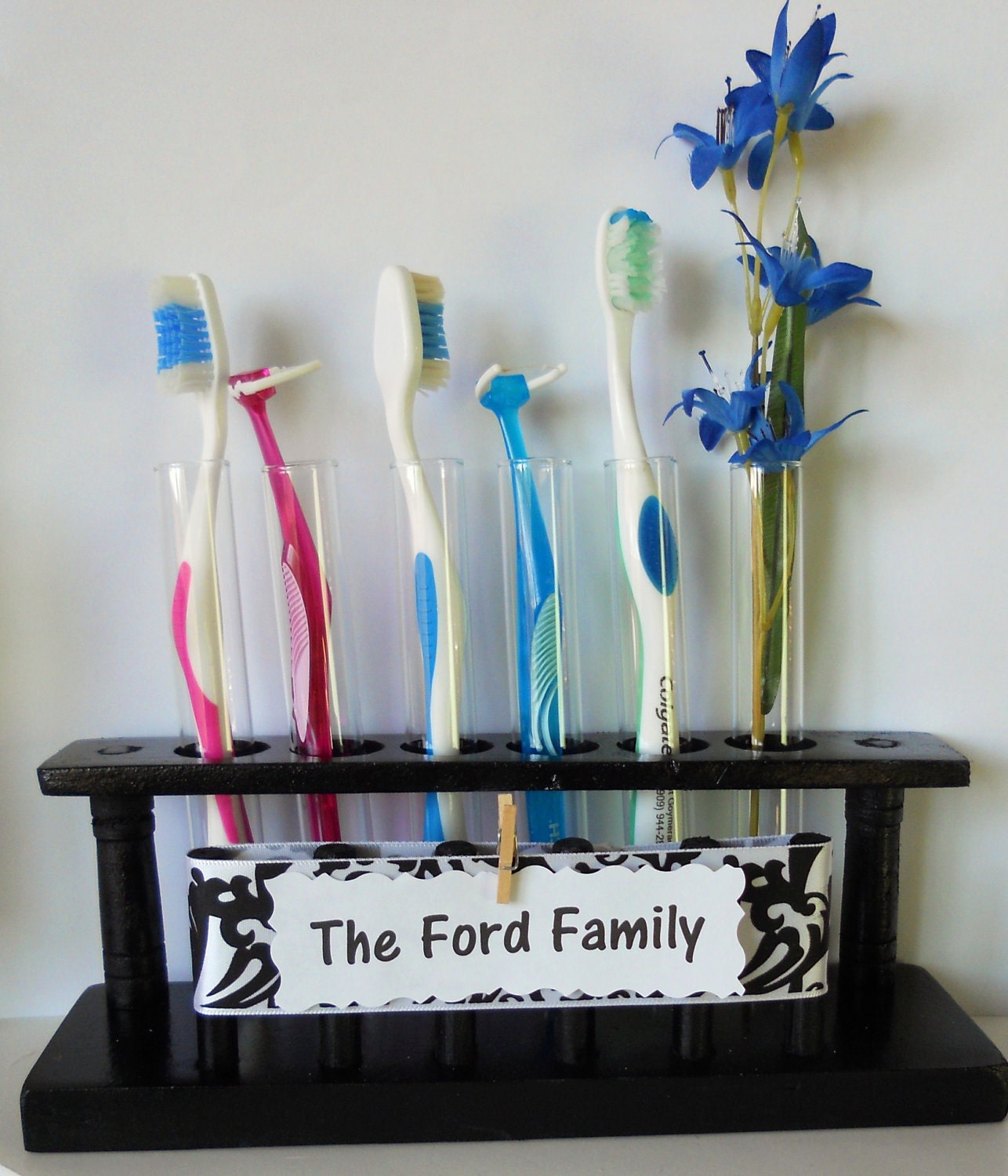 Test Tube Toothbrush Holder Rack for Family