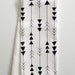 Geometric Tea Towel - Black and White Arrow Pattern