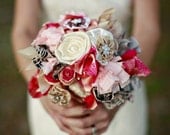 Fabric, Paper and Lace Bridal Bouquet - as seen on Huffington Post