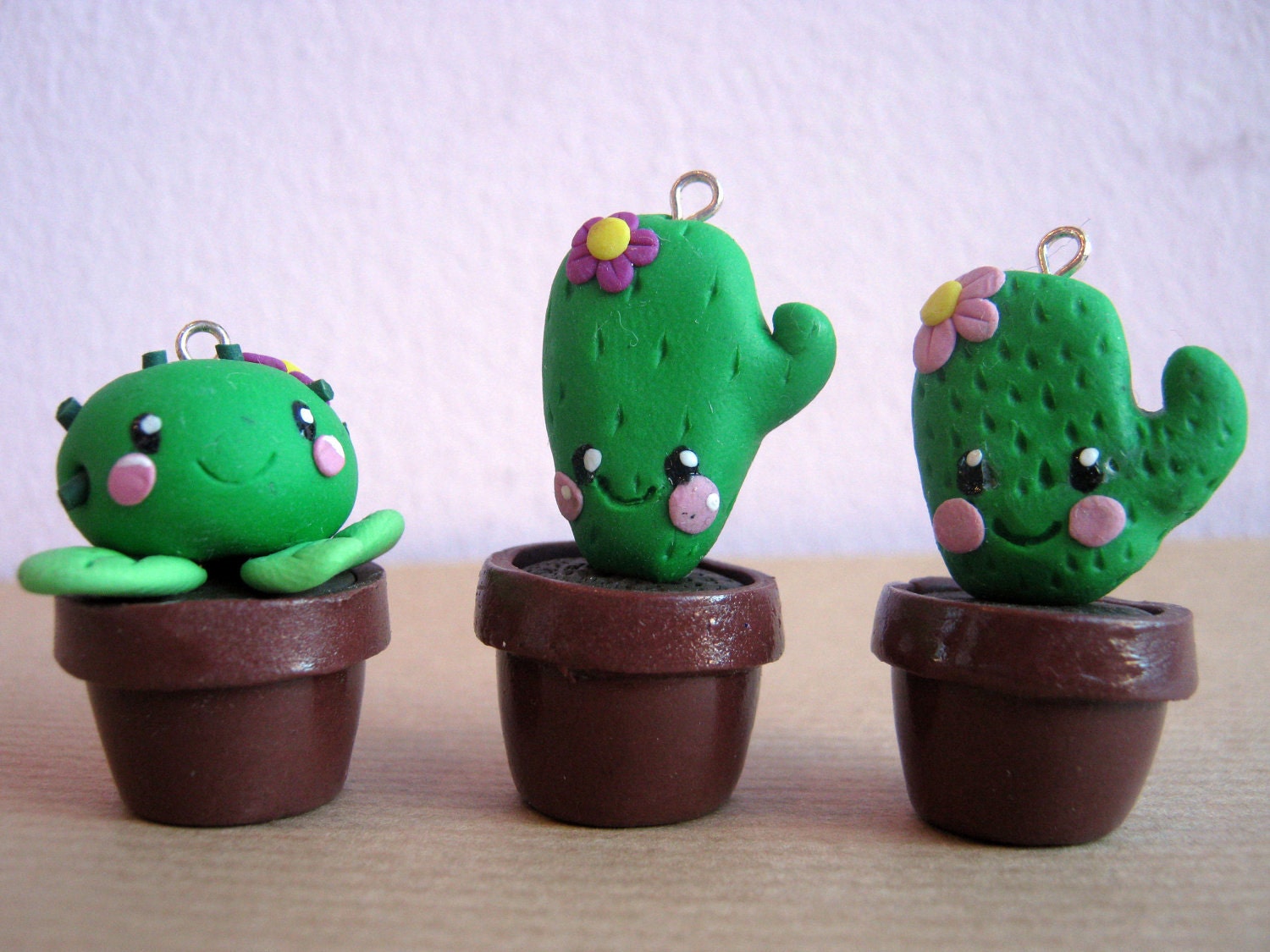 Handmade kitsch Cute kawaii Cactus Plant Charms
