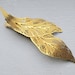Leaf Hair Clip - Sticky Grip - Gold Tone
