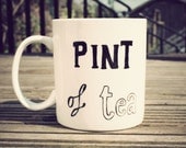 Pint of tea mug - hand drawn by Mr Teacup