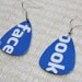 FACEBOOK Upcycled Gift Card Guitar Pick Earrings Handmade