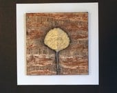 Encaustic Original Painting, "Silver Lining" by Kathleen Scranton, 2011