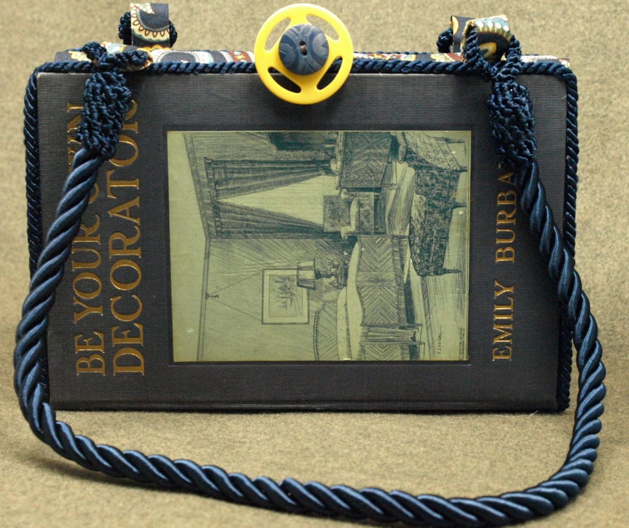 Vintage Book Shoulder Purse, Be Your Own Decorator, circa 1923