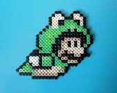 Frog Suit Mario Pixelated Perler Bead Sprite Magnet