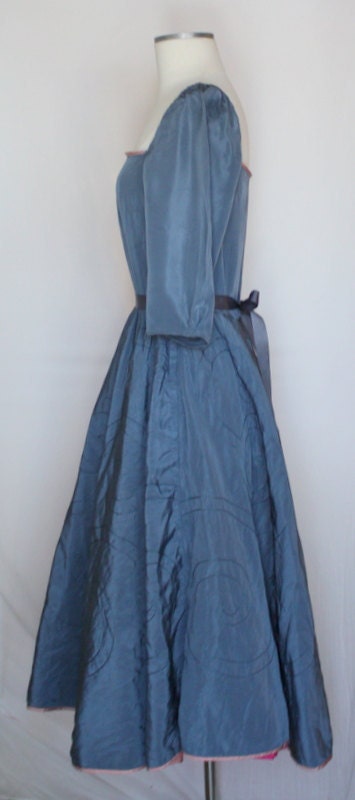 40s Dress 1940s Full Skirt Formal Dress