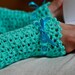 Crochet Wrist Warmers with Lace Edging - PDF PATTERN