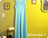 Maxi Dress Vintage Turquiose 60s  (small)