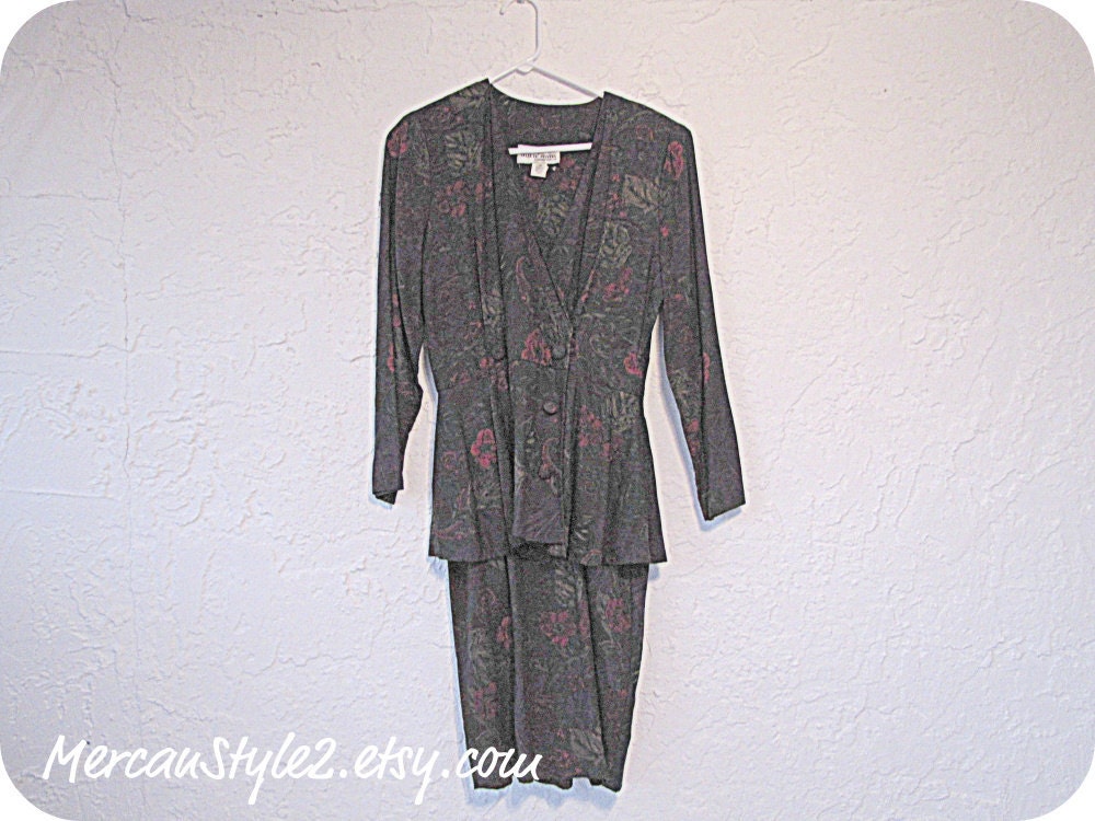 80s floral peplum dress (8)