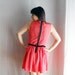 Peach pink party dress with black accents - 50s party dress prom dress formal dress bridesmaid dress