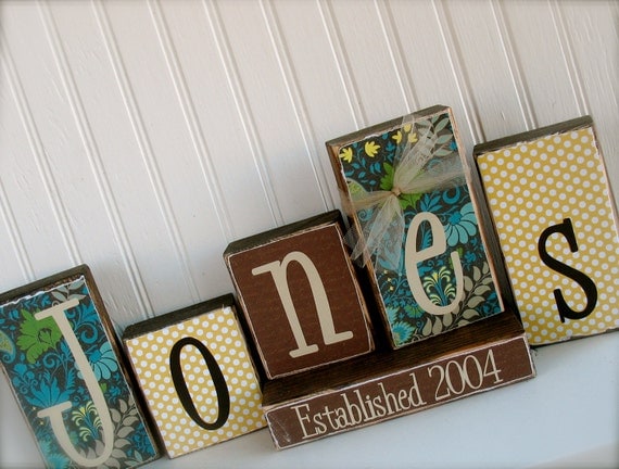 Personalized Name Blocks  Perfect as a gift or to add to your own decor