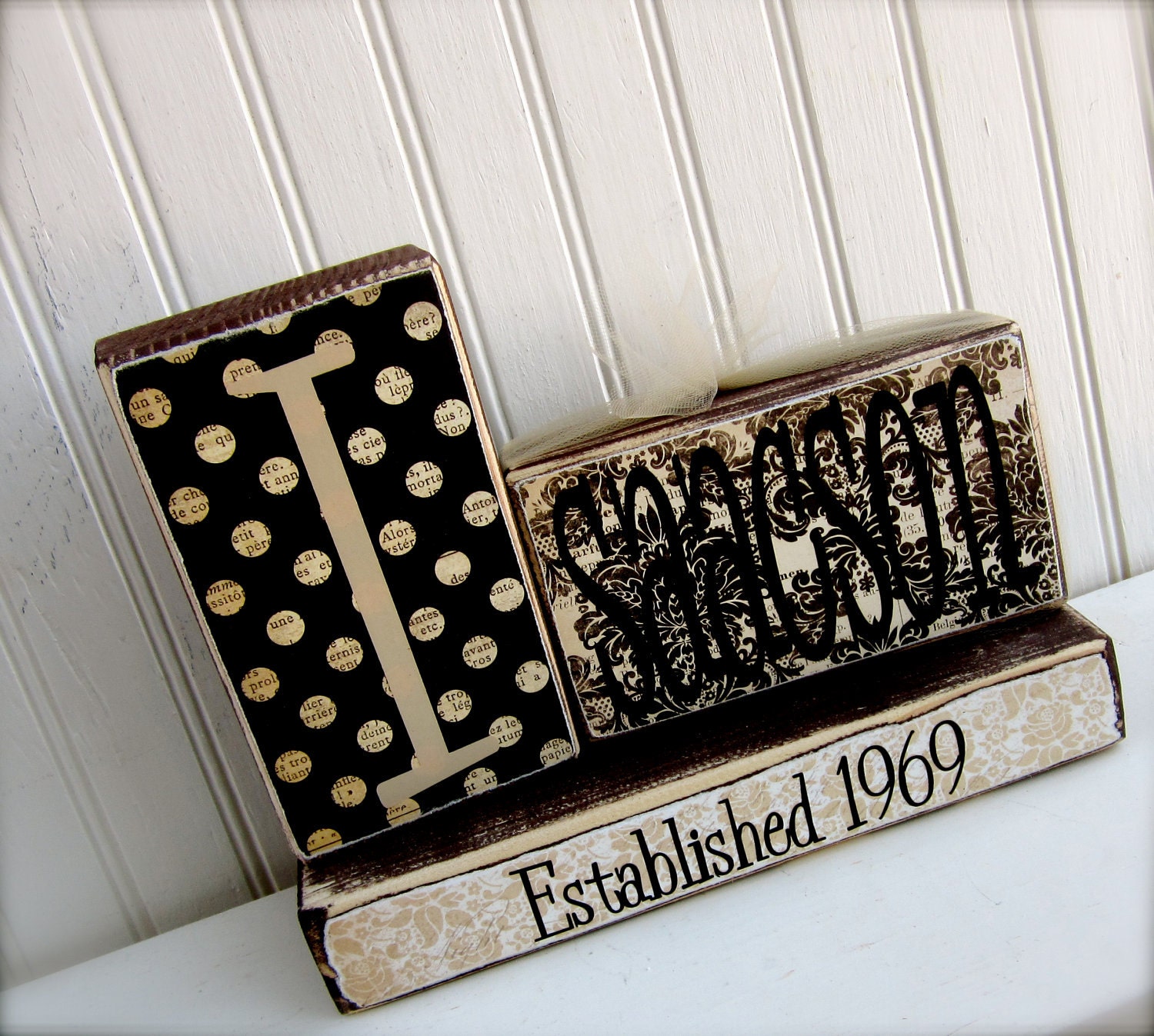 Custom Family Name 3 Block Set