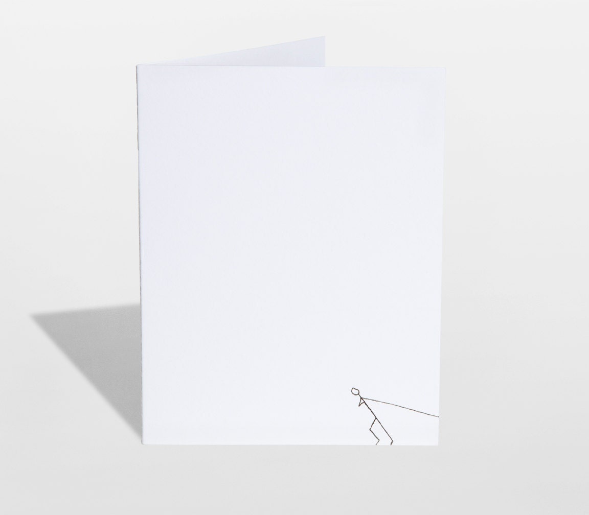 Heart Cart-Valentines Day Card, Stickman Heart Card, Love, Friendship, Romance, anniversary, Birthday Card
