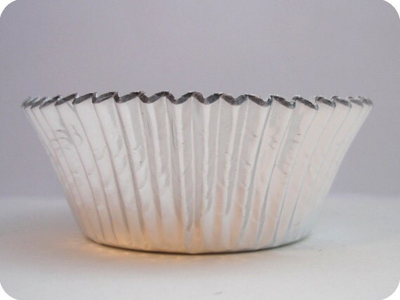 45 Silver Foil Cupcake Liners Baking Cups Il_570xn