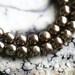 Bronze luster czech glass beads - round spacers, druk, small - 4mm - approx.70Pc - 0316