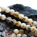 Beige brown mix czech glass beads - round spacers, druk, small, pastel - 4mm - approx.100Pc - 318